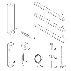 Pinocchio XL, Adjustable Wooden Wall Support For Wall Lamps