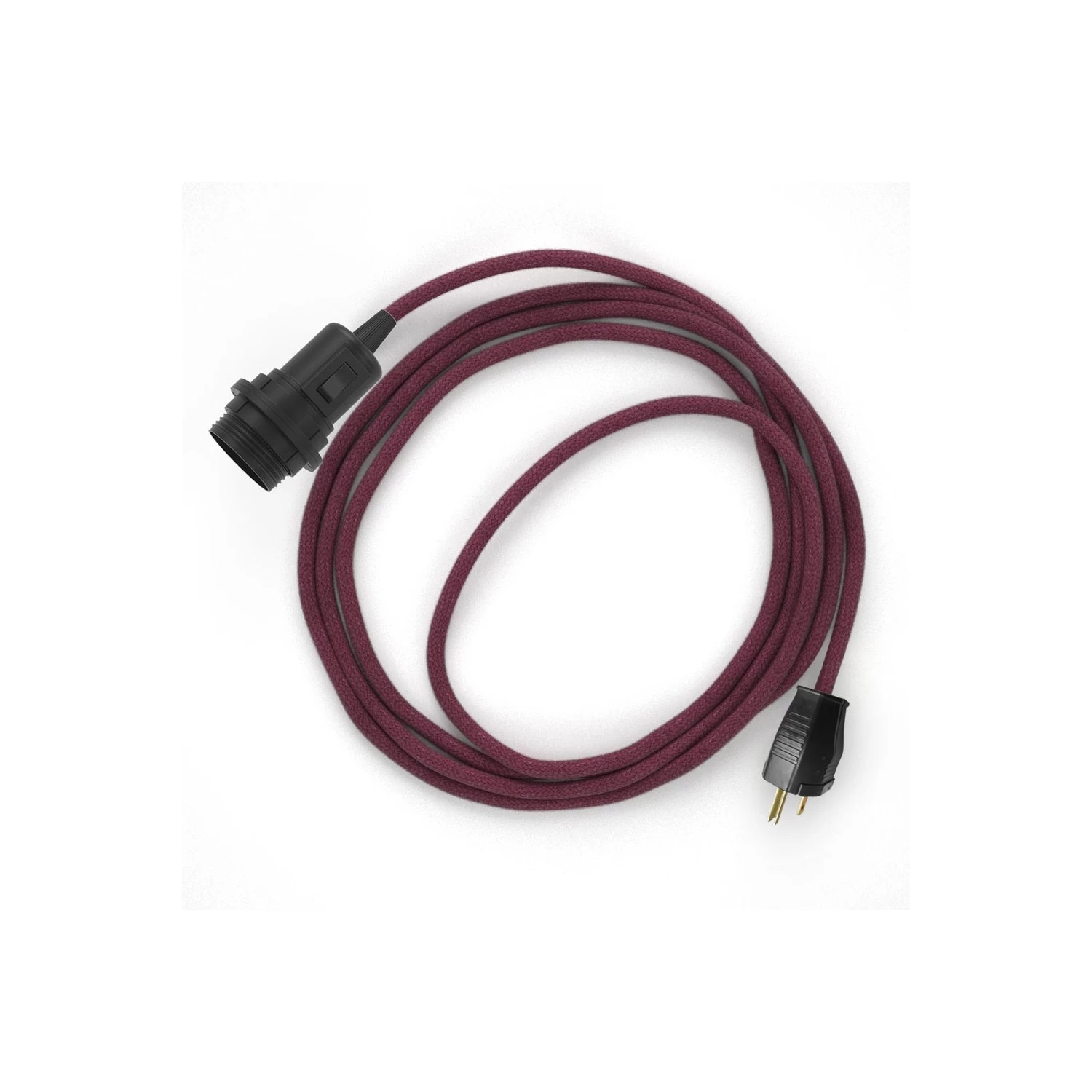 Plug-in Pendant For Lampshade With Switch On Socket | RC32 Raspberry Cotton 3 Plug-in Pendant For Lampshade With Switch On Socket | RC32 Raspberry Cotton