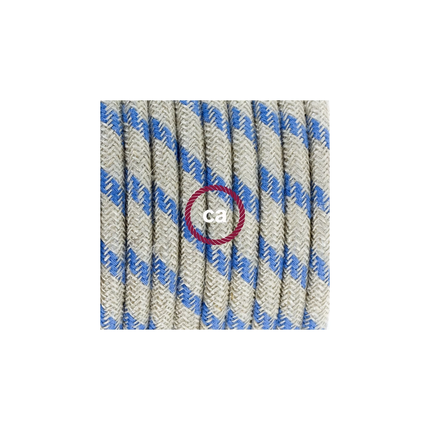 Plug-in Pendant For Lampshade With Switch On Socket | RD55 Natural & Blue Linen Stripe 4 Plug-in Pendant For Lampshade With Switch On Socket | RD55 Natural & Blue Linen Stripe - Image 2