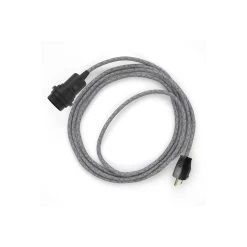 Plug-in Pendant For Lampshade With Switch On Socket | RD65 Natural & Blue Linen CrissCross -Home-Lamps plug in pendant for lampshade with switch on socket rd65 natural blue linen crisscross 2