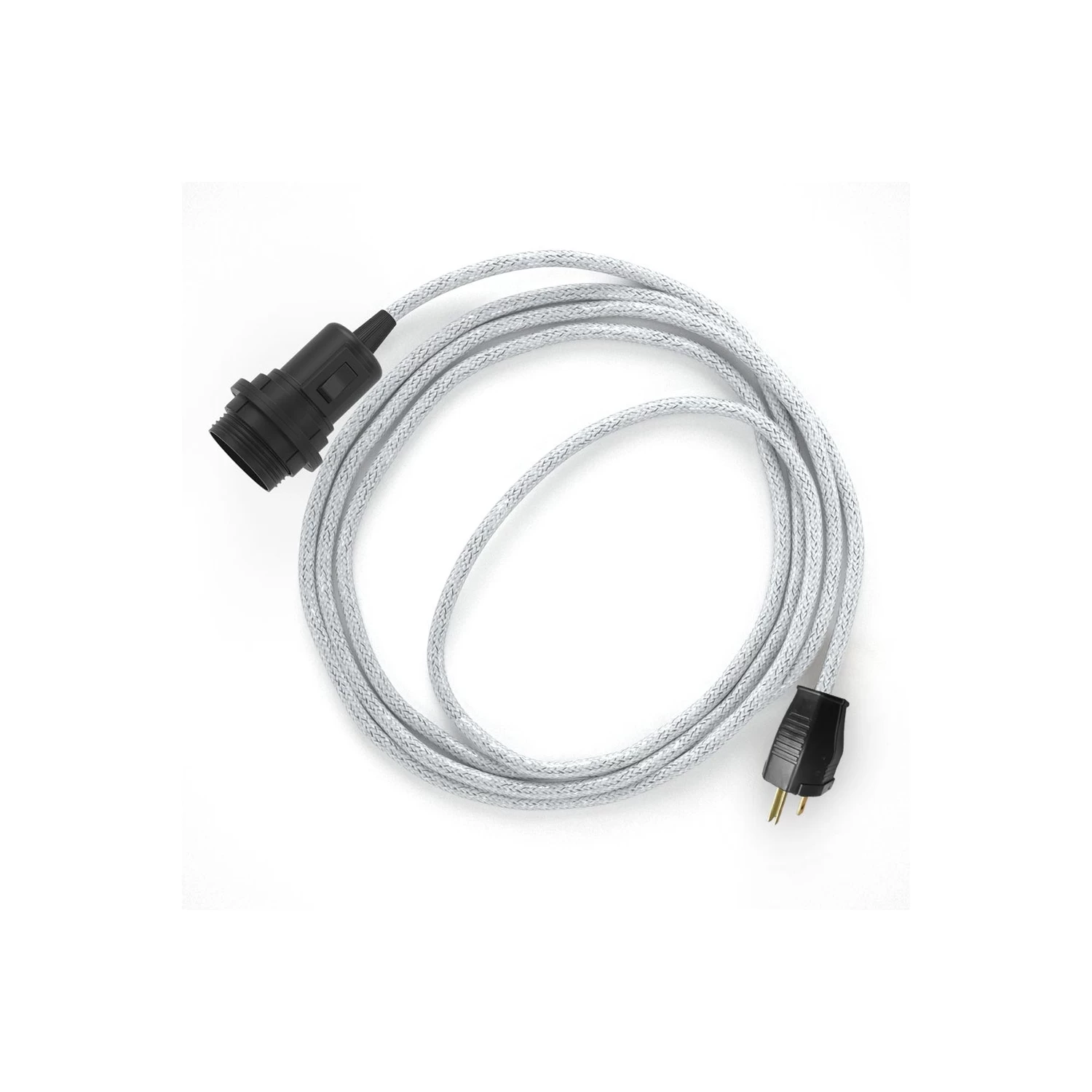 Plug-in Pendant For Lampshade With Switch On Socket | RL01 White Glitter 5 Plug-in Pendant For Lampshade With Switch On Socket | RL01 White Glitter - Image 3