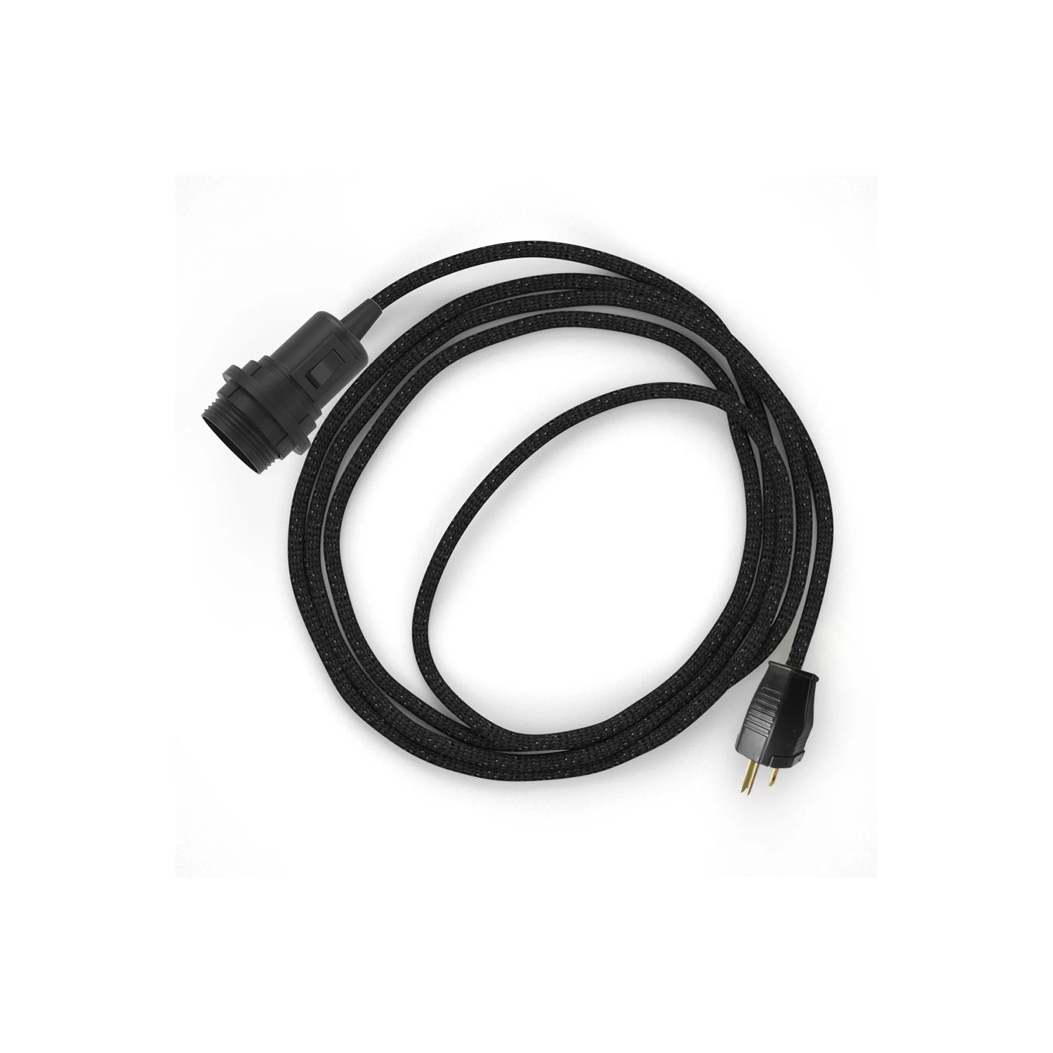 Plug-in Pendant For Lampshade With Switch On Socket | RL04 Black Glitter 4 Plug-in Pendant For Lampshade With Switch On Socket | RL04 Black Glitter - Image 2