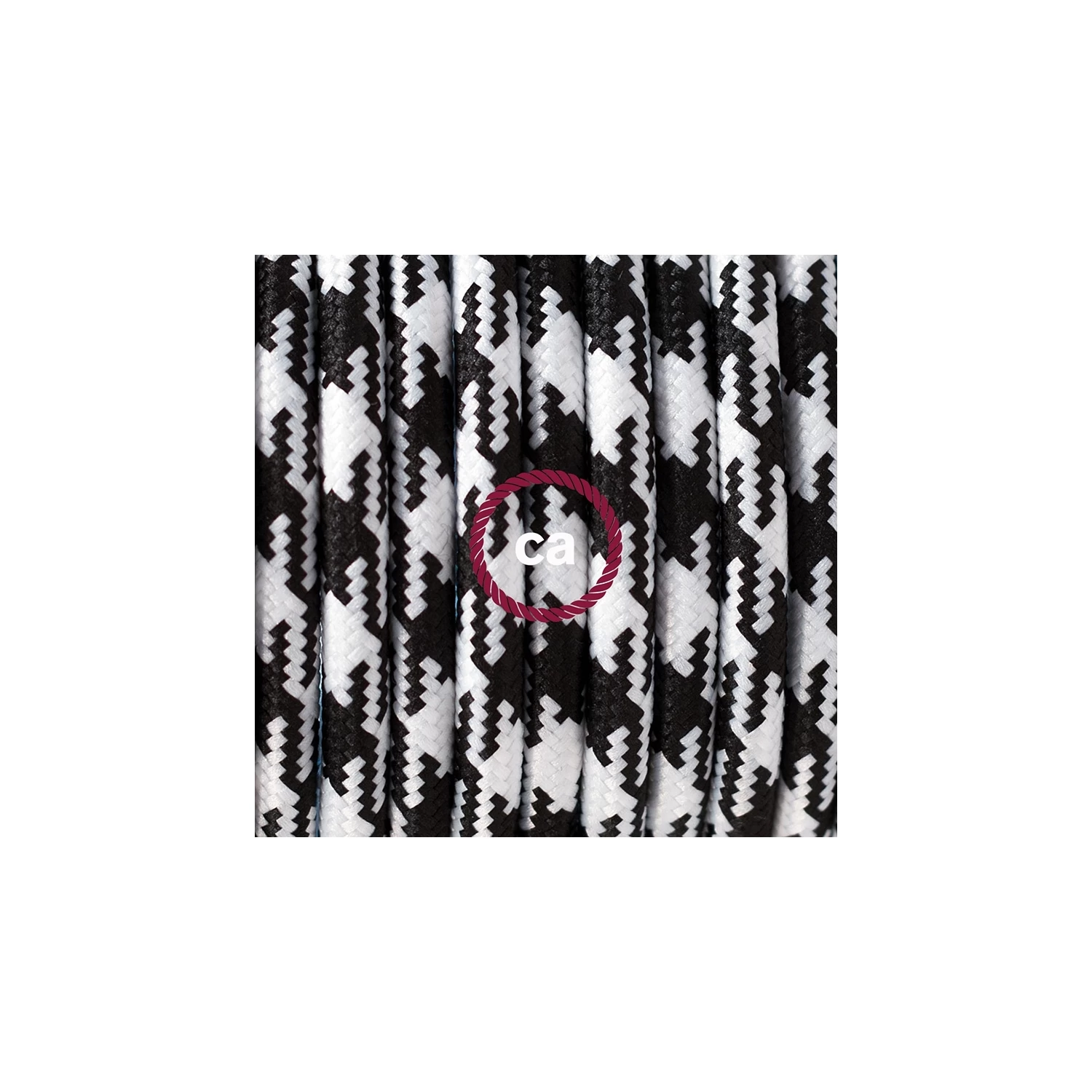 Plug-in Pendant For Lampshade With Switch On Socket | RP04 Black & White Houndstooth 2 Plug-in Pendant For Lampshade With Switch On Socket | RP04 Black & White Houndstooth