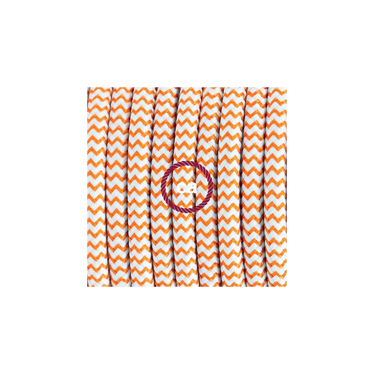 Plug-in Pendant For Lampshade With Switch On Socket | RZ15 Orange & White Chevron 4 Plug-in Pendant For Lampshade With Switch On Socket | RZ15 Orange & White Chevron - Image 2