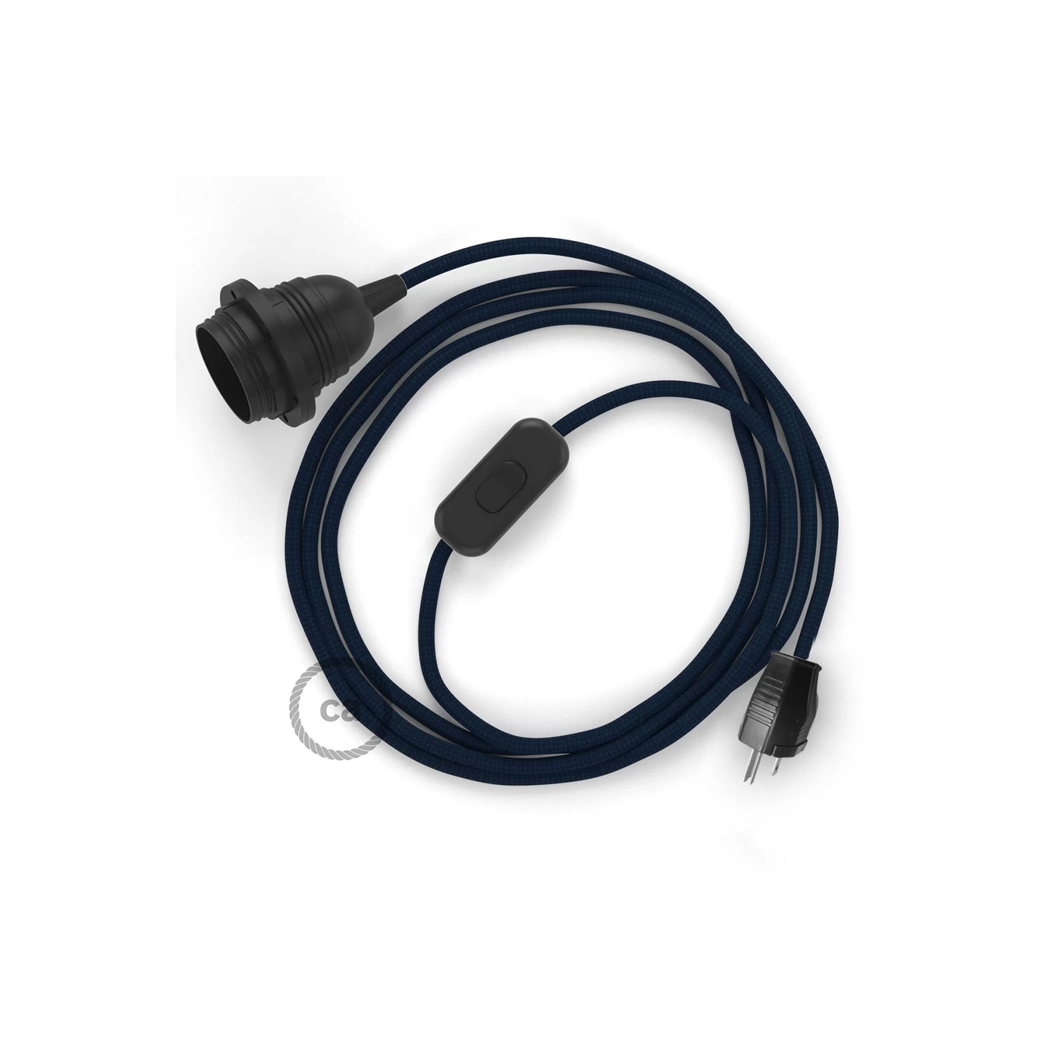 Plug-in Pendant With Inline Switch | RM20 Dark Blue Rayon 4 Plug-in Pendant With Inline Switch | RM20 Dark Blue Rayon - Image 2