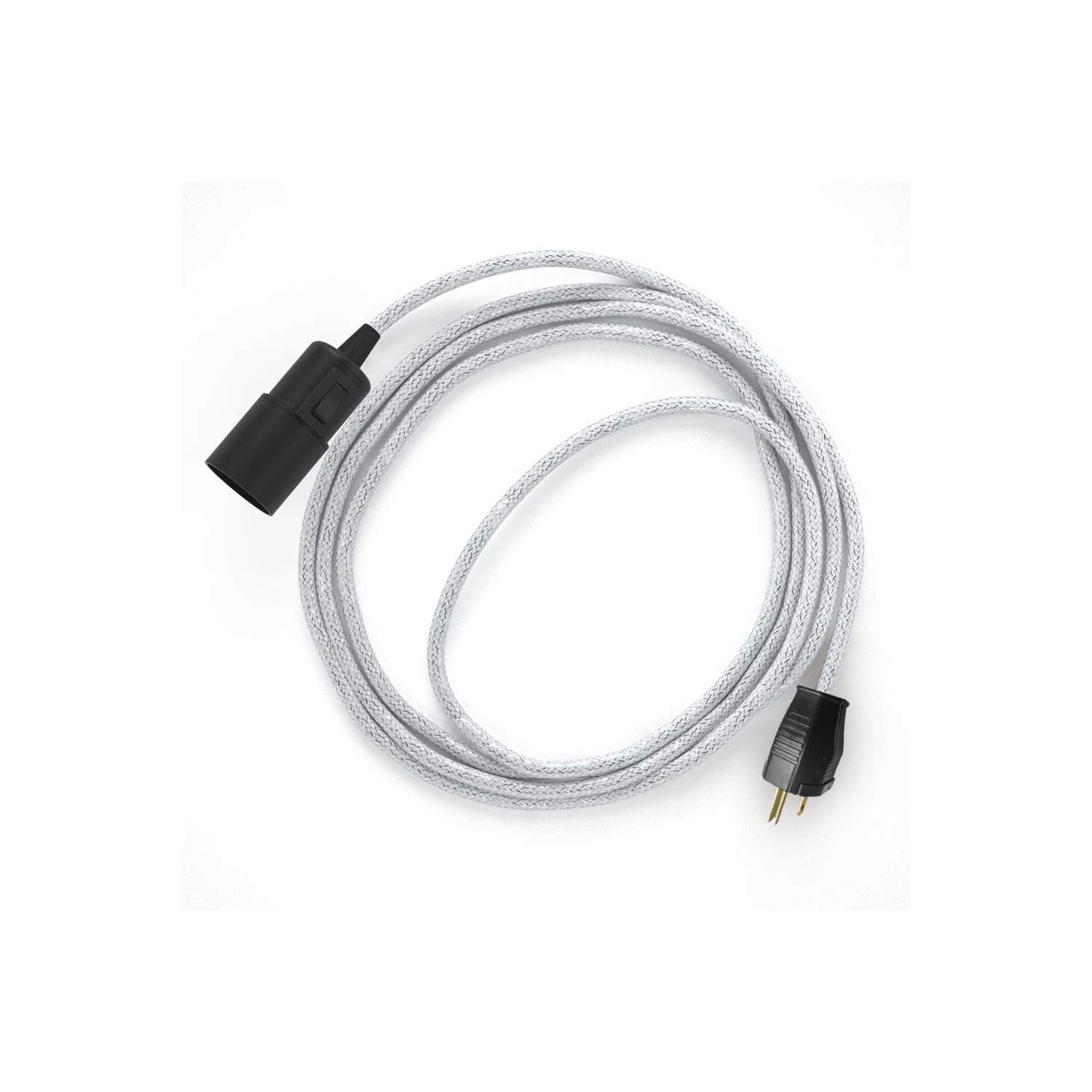 Plug-in Pendant With Switch On Socket | RL01 White Glitter 4 Plug-in Pendant With Switch On Socket | RL01 White Glitter - Image 2