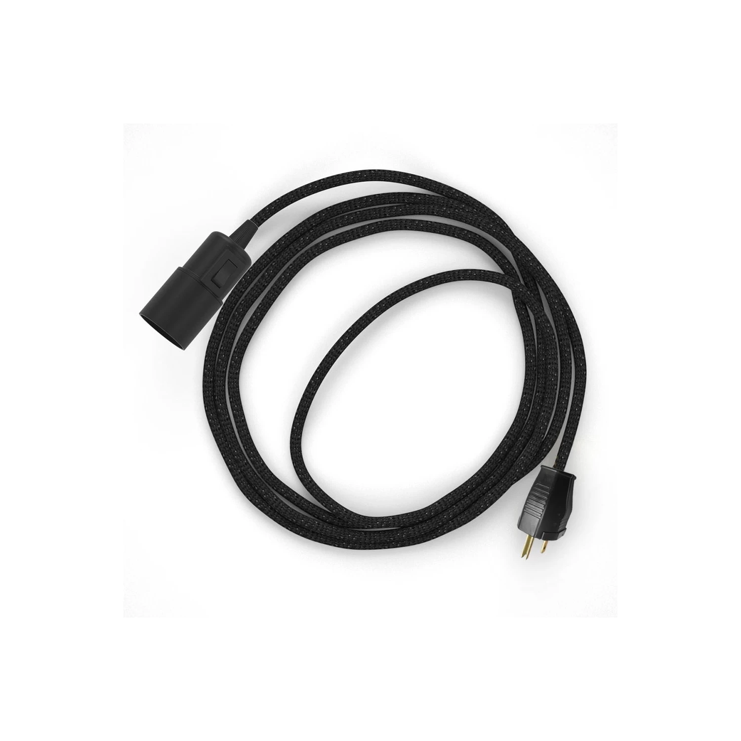 Plug-in Pendant With Switch On Socket | RL04 Black Glitter 5 Plug-in Pendant With Switch On Socket | RL04 Black Glitter - Image 3