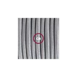 Plug-in Pendant With Switch On Socket | RM02 Silver Rayon