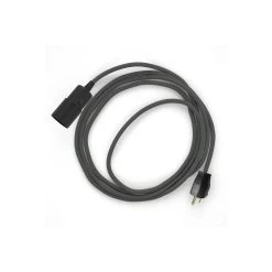 Plug-in Pendant With Switch On Socket | RM03 Gray Rayon