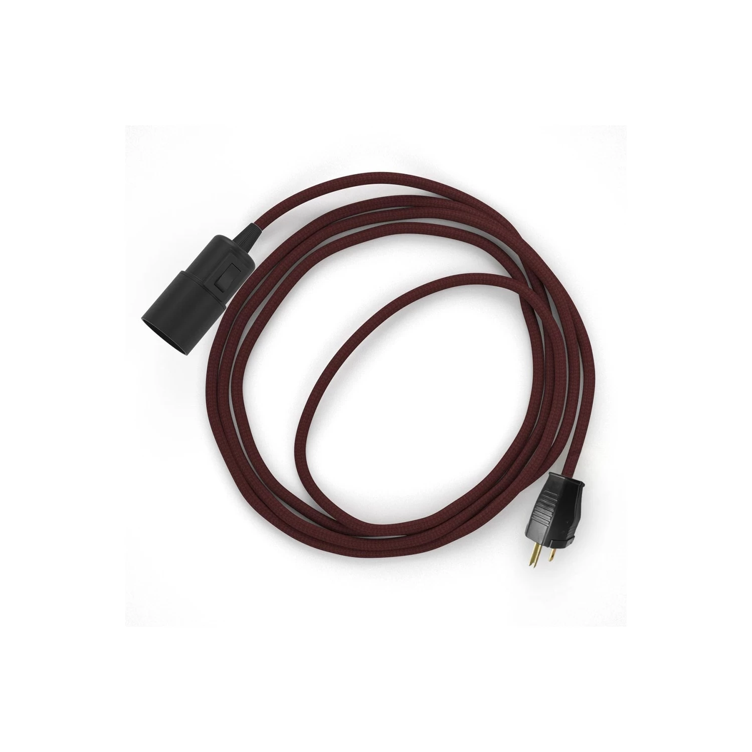 Plug-in Pendant With Switch On Socket | RM19 Burgundy Rayon 5 Plug-in Pendant With Switch On Socket | RM19 Burgundy Rayon - Image 3