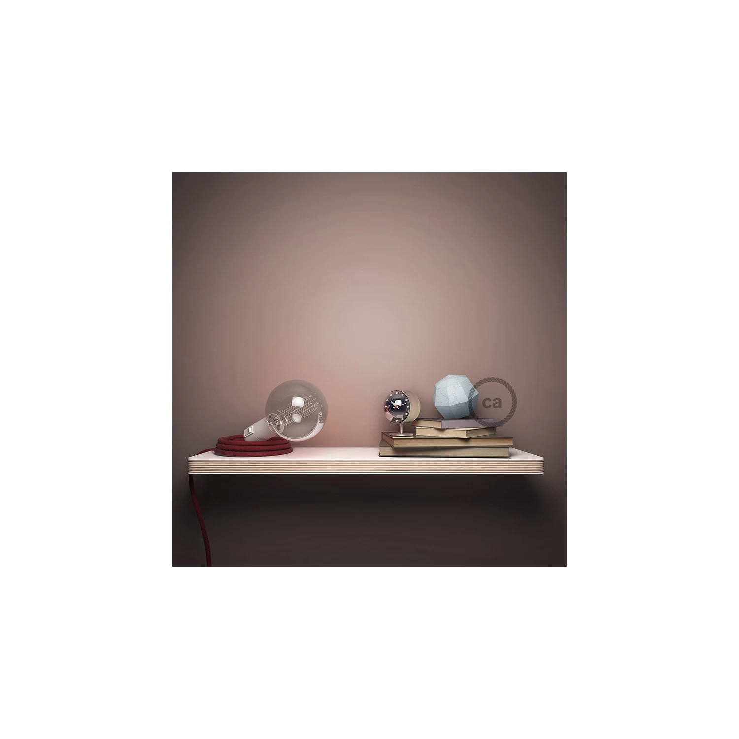 Plug-in Pendant With Switch On Socket | RM19 Burgundy Rayon 3 Plug-in Pendant With Switch On Socket | RM19 Burgundy Rayon