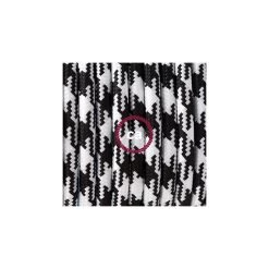 Plug-in Pendant With Switch On Socket | RP04 Black & White Houndstooth