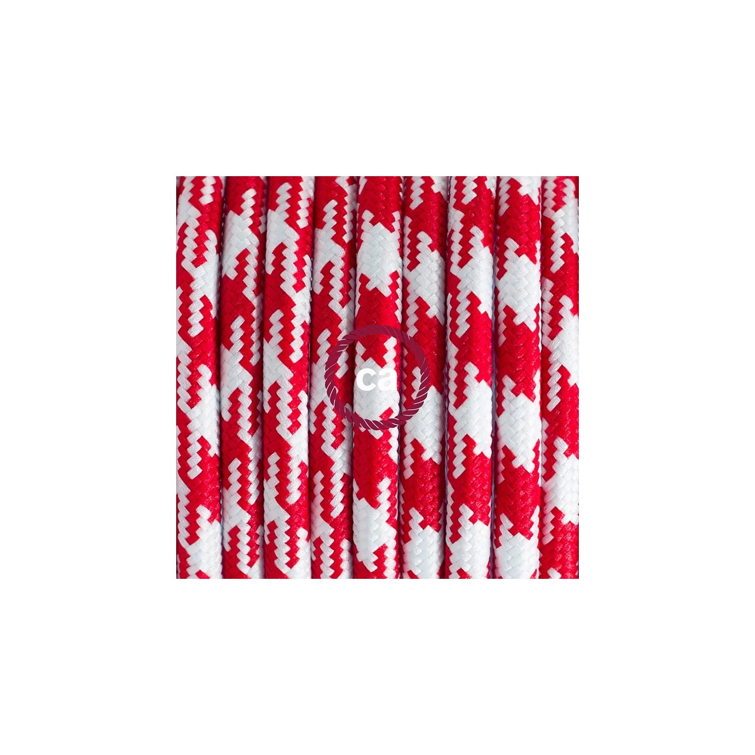 Plug-in Pendant With Switch On Socket | RP09 Red & White Houndstooth 5 Plug-in Pendant With Switch On Socket | RP09 Red & White Houndstooth - Image 3