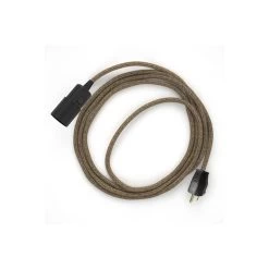 Plug-in Pendant With Switch On Socket | RS82 Brown Glitter Cotton & Natural Linen Tweed -Home-Lamps plug in pendant with switch on socket rs82 brown glitter cotton natural linen tweed 2