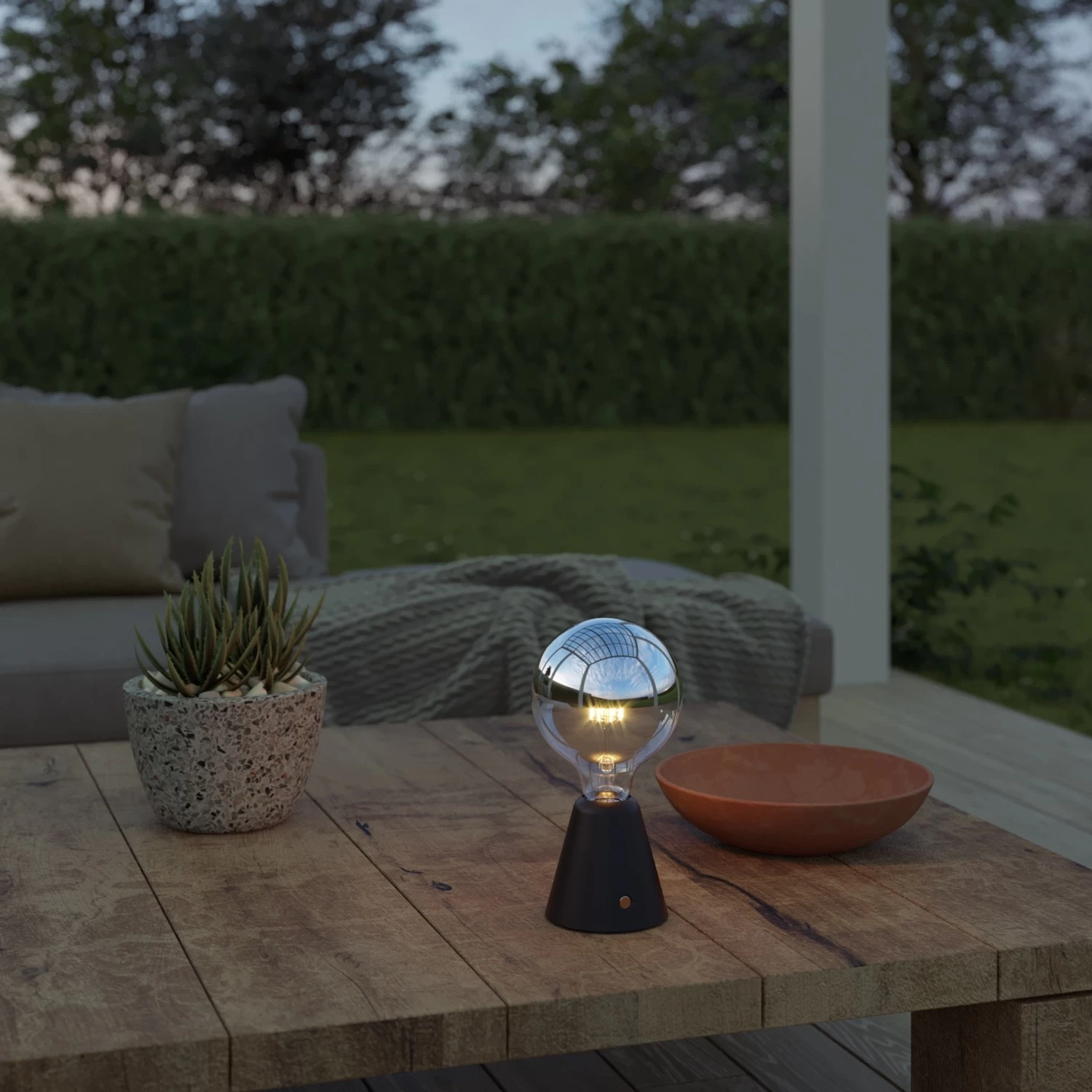 Portable And Rechargeable Cabless01 LED Lamp With Silver Half Sphere Globe Light Bulb 14 Portable And Rechargeable Cabless01 LED Lamp With Silver Half Sphere Globe Light Bulb - Image 12