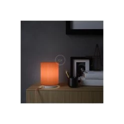 Posaluce With Lobster Cinette Cylinder Lampshade, White Metal, With Textile Cable, Switch And Plug -Home-Lamps posaluce with lobster cinette cylinder lampshade white metal with textile cable switch and plug 2