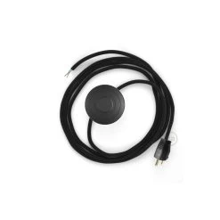 Power Cord With Foot Switch, RC04 Black Cotton - Choose Color Of Switch/plug
