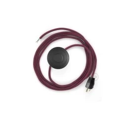 Power Cord With Foot Switch, RC32 Raspberry Cotton - Choose Color Of Switch/plug