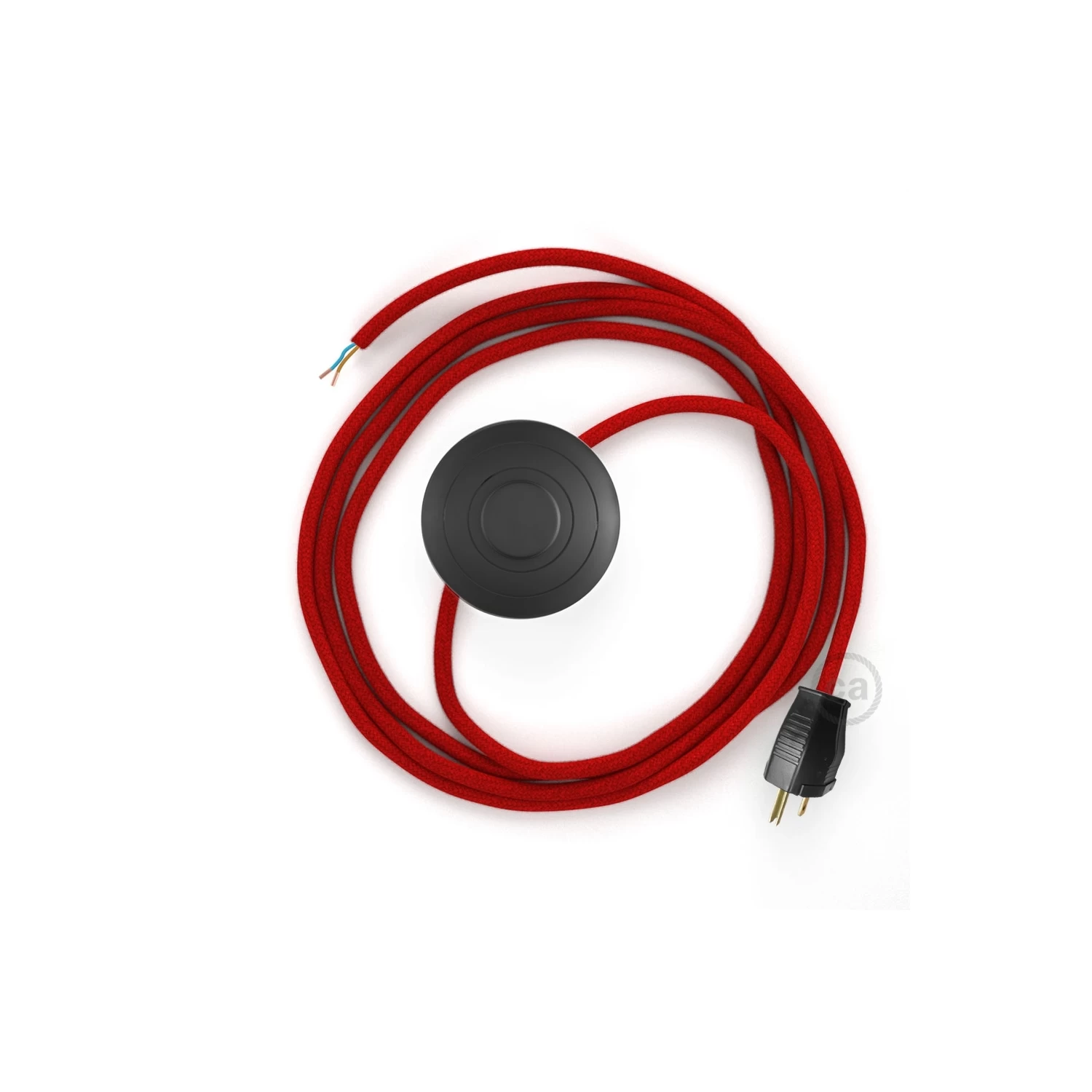 Power Cord With Foot Switch, RC35 Red Cotton - Choose Color Of Switch/plug 4 Power Cord With Foot Switch, RC35 Red Cotton - Choose Color Of Switch/plug - Image 2