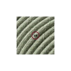 Power Cord With Foot Switch, RC63 Gray Green Cotton - Choose Color Of Switch/plug