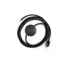 Power Cord With Foot Switch, RM04 Black Rayon - Choose Color Of Switch/plug