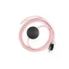 Power Cord With Foot Switch, RM16 Pink Rayon - Choose Color Of Switch/plug -Home-Lamps power cord with foot switch rm16 pink rayon choose color of switch plug