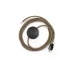 Power Cord With Foot Switch, RS82 Brown Glitter Cotton & Natural Linen Tweed - Choose Color Of Switch/plug -Home-Lamps power cord with foot switch rs82 brown glitter cotton natural linen tweed choose color of switch plug