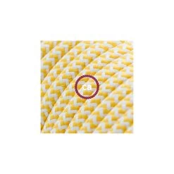 Power Cord With Foot Switch, RZ10 Yellow & White Chevron - Choose Color Of Switch/plug