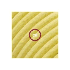 Power Cord With In-line Switch, RC10 Pale Yellow Cotton - Choose Color Of Switch/plug