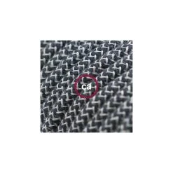 Power Cord With In-line Switch, RD74 Natural & Charcoal Linen Chevron - Choose Color Of Switch/plug