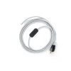Power Cord With In-line Switch, RL01 White Glitter - Choose Color Of Switch/plug -Home-Lamps power cord with in line switch rl01 white glitter choose color of switch plug