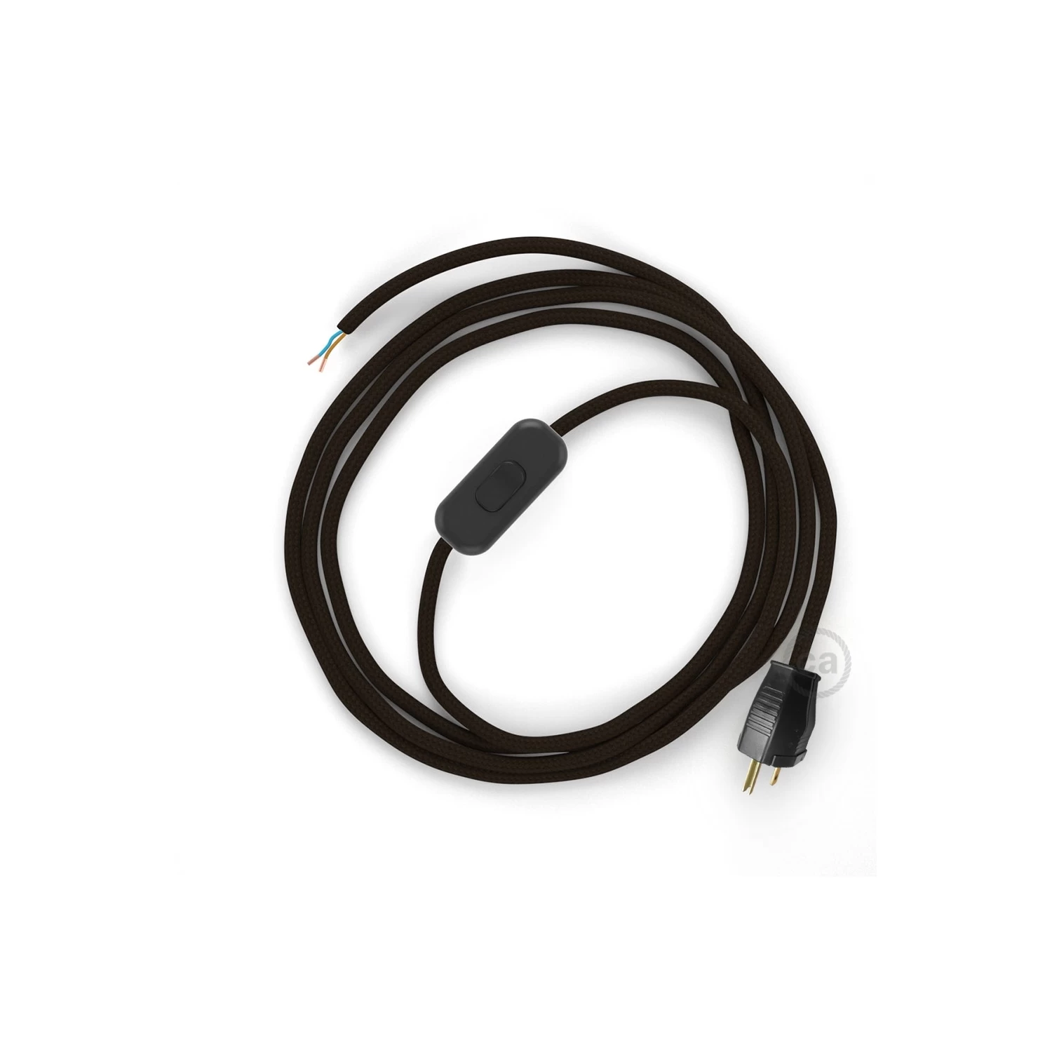 Power Cord With In-line Switch, RM13 Brown Rayon - Choose Color Of Switch/plug 4 Power Cord With In-line Switch, RM13 Brown Rayon - Choose Color Of Switch/plug - Image 2