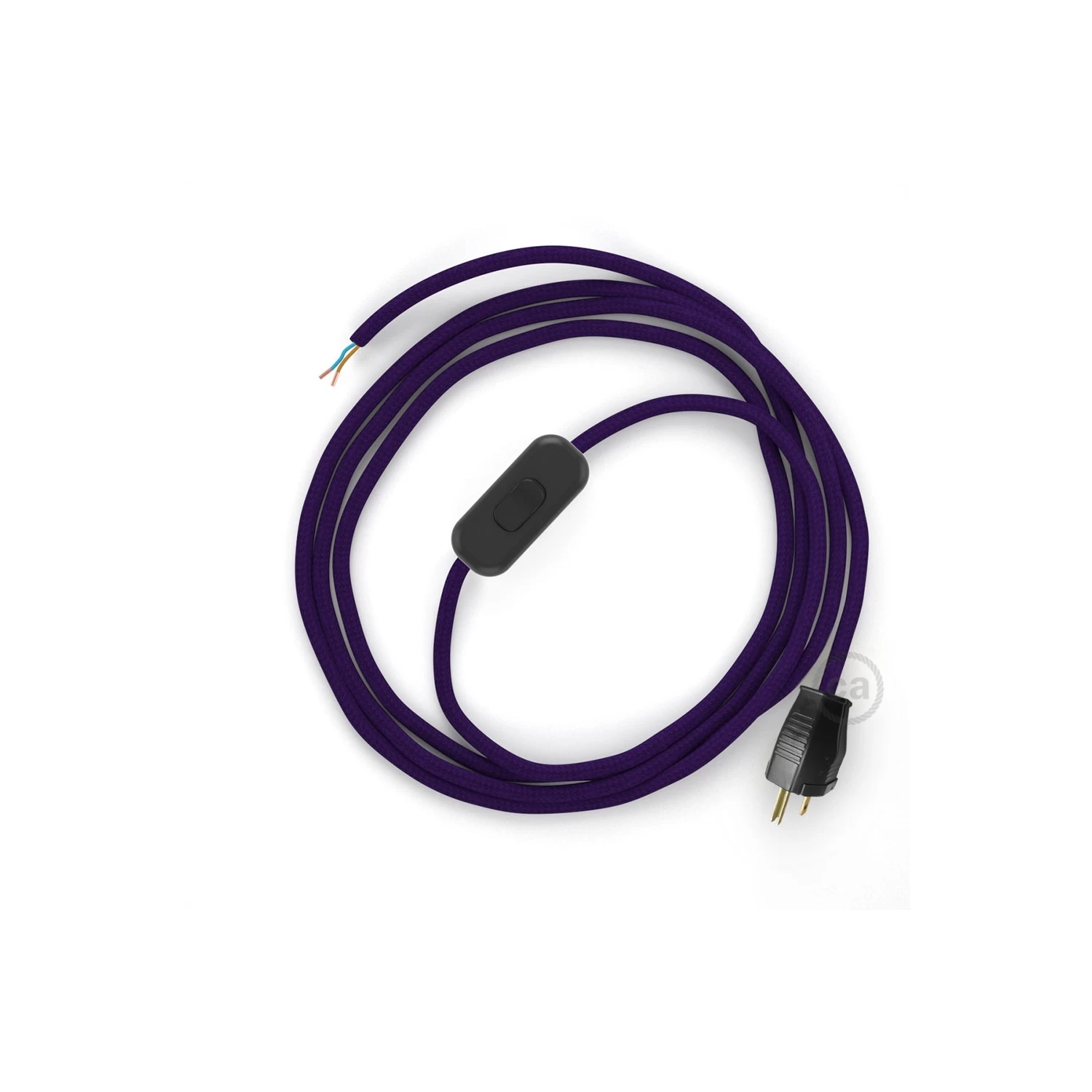 Power Cord With In-line Switch, RM14 Violet Rayon - Choose Color Of Switch/plug 4 Power Cord With In-line Switch, RM14 Violet Rayon - Choose Color Of Switch/plug - Image 2