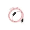Power Cord With In-line Switch, RM16 Pink Rayon - Choose Color Of Switch/plug