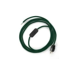 Power Cord With In-line Switch, RM21 Emerald Rayon - Choose Color Of Switch/plug