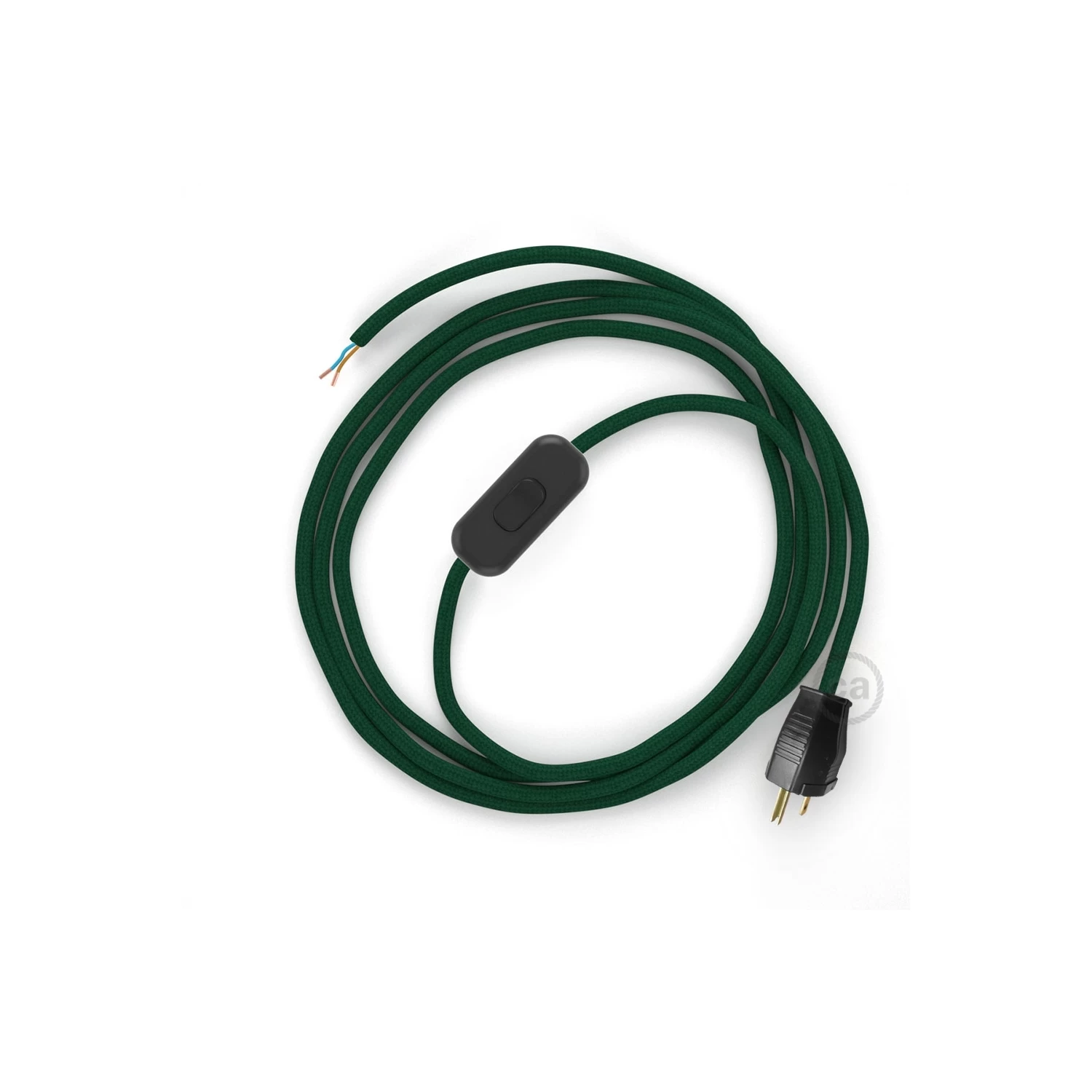 Power Cord With In-line Switch, RM21 Emerald Rayon - Choose Color Of Switch/plug 3 Power Cord With In-line Switch, RM21 Emerald Rayon - Choose Color Of Switch/plug
