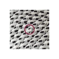 Power Cord With In-line Switch, RT14 White & Black Tracer - Choose Color Of Switch/plug