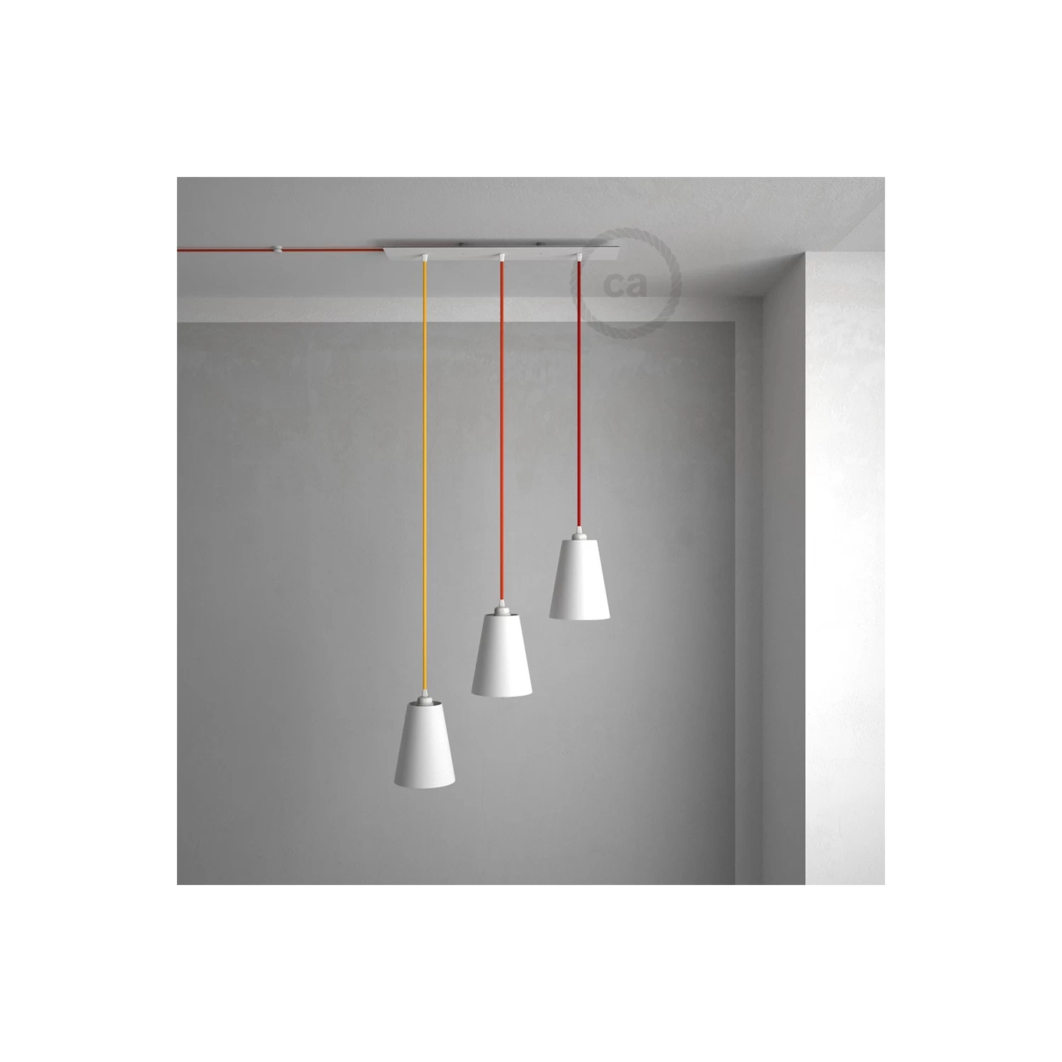 Rectangular 23.60x4.70" XXL Ceiling Rose With 3 Holes + Accessories 5 Rectangular 23.60x4.70" XXL Ceiling Rose With 3 Holes + Accessories - Image 3