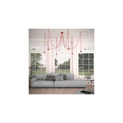 Red Ceramic Spider, Multiple Suspension With 6-7 Pendant, RM09 Red Cable 17 Red Ceramic Spider, Multiple Suspension With 6-7 Pendant, RM09 Red Cable -Home-Lamps red ceramic spider multiple suspension with 6 7 pendant rm09 red cable 7