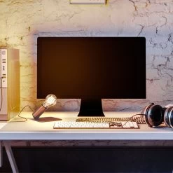 SI! 5V Table Lamp With A60 Light Bulb And Metallic Base -Home-Lamps si 5v table lamp with a60 light bulb and metallic base 19