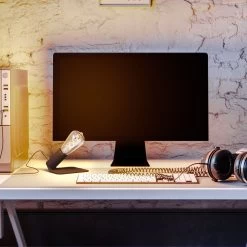 SI! 5V Table Lamp With ST64 Light Bulb And Metallic Base -Home-Lamps si 5v table lamp with st64 light bulb and metallic base 12