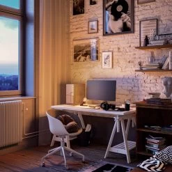 SI! 5V Table Lamp With ST64 Light Bulb And Metallic Base -Home-Lamps si 5v table lamp with st64 light bulb and metallic base 14