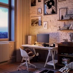 SI! 5V Table Lamp With ST64 Light Bulb And Metallic Base -Home-Lamps si 5v table lamp with st64 light bulb and metallic base 15