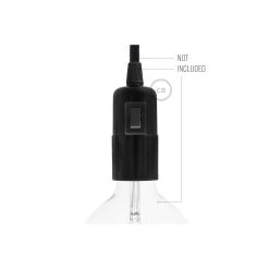 Smooth Sided Bakelite Phenolic Socket - ON/OFF SWITCH - E26