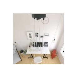 Spider, Multiple Suspension With 5 Pendants, Black Metal, RM01 White Cable -Home-Lamps spider multiple suspension with 5 pendants black metal rm01 white cable 3