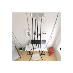 Spider, Multiple Suspension With 5 Pendants, Chromed Metal, RM04 Black Cable -Home-Lamps spider multiple suspension with 5 pendants chromed metal rm04 black cable 3