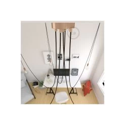Spider, Multiple Suspension With 5 Pendants, Copper Metal, RN04 Brown Cable -Home-Lamps spider multiple suspension with 5 pendants copper metal rn04 brown cable 3
