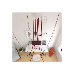 Spider, Multiple Suspension With 5 Pendants, White Metal, RM09 Red Cable -Home-Lamps spider multiple suspension with 5 pendants white metal rm09 red cable 3