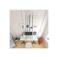 Spider, Multiple Suspension With 5 Pendants, White Metal, RN02 Gray Cable -Home-Lamps spider multiple suspension with 5 pendants white metal rn02 gray cable 2
