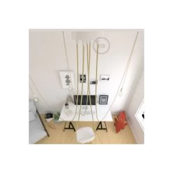 Spider, Multiple Suspension With 5 Pendants, White Metal, RN06 Jute Cable -Home-Lamps spider multiple suspension with 5 pendants white metal rn06 jute cable 2